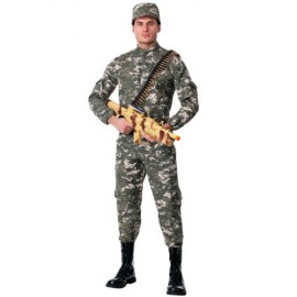 Disfraz de soldado de combate moderno para hombre