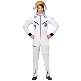 Disfraz mameluco de astronauta blanco adulto talla extra