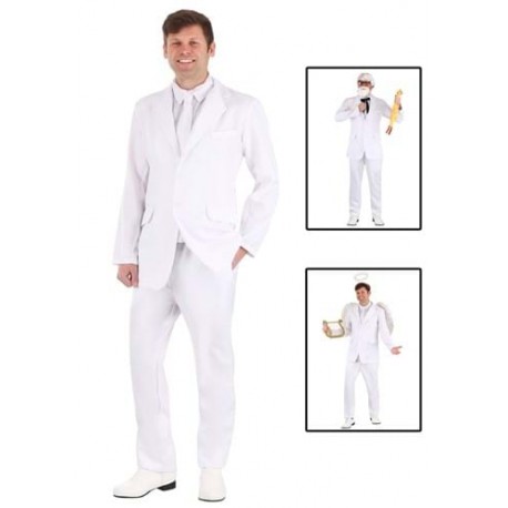 Disfraz de traje blanco para hombre