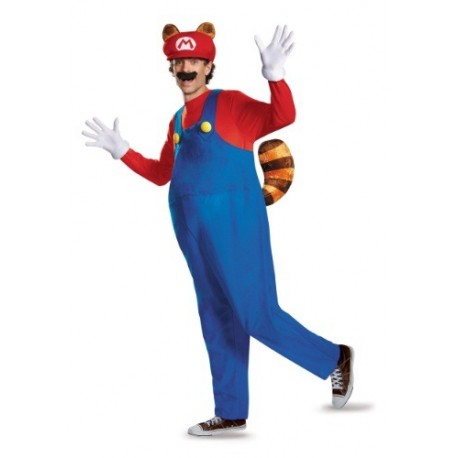 Disfraz de Mapache Mario deluxe para adulto
