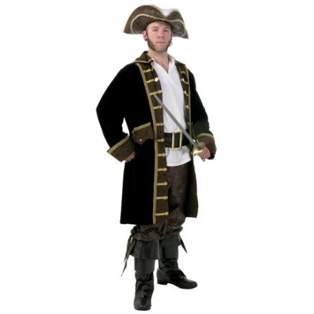 Disfraz de pirata realista para hombre talla extra
