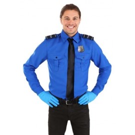 Camisa de manga larga Agente TSA azul