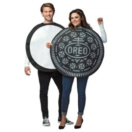 Disfraz de galletas Oreo para parejas para adulto