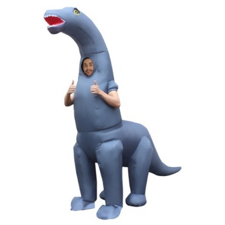 Disfraz de brontosaurio inflable gigante para adulto