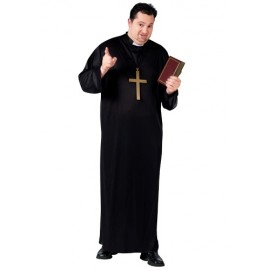 Disfraz de sacerdote talla extra