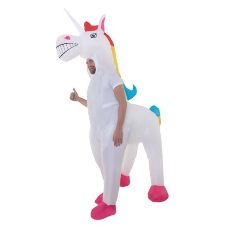 Disfraz de unicornio inflable gigante para adulto