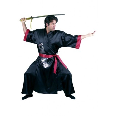 Disfraz de adulto samurai negro