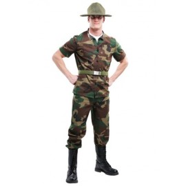 Disfraz de sargento instructor para hombre talla extra