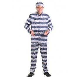 Disfraz de prisionero vintage para hombre talla extra