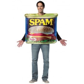 Disfraz de lata de spam para adulto
