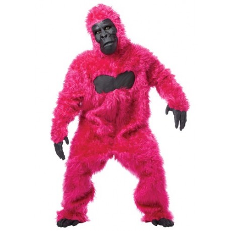 Disfraz de gorila rosa