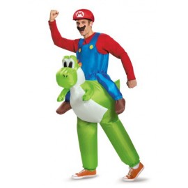 Disfraz para adulto de Mario montando a Yoshi