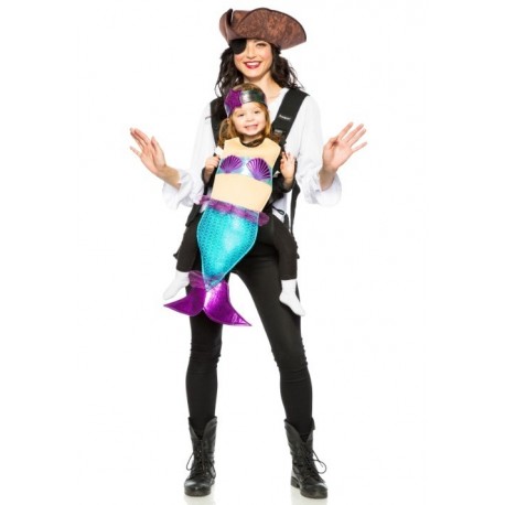 Disfraz de pirata y sirena para adulto