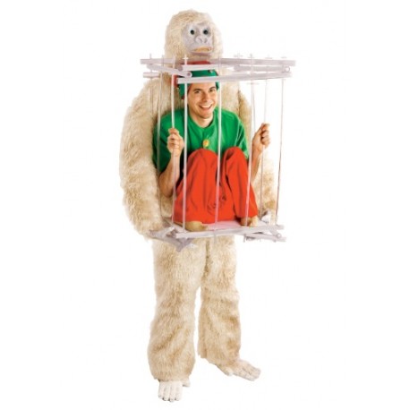 Kit de disfraz de abominable muñeco de nieve y jaula