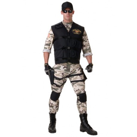 Disfraz de equipo SEAL para adulto