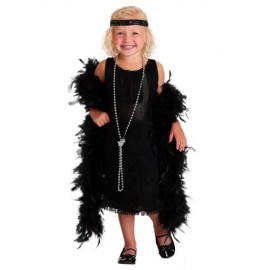 Vestido estilo flapper negro para bebé