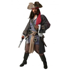 Disfraz de pirata caribeño realista de talla extra