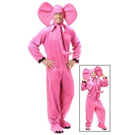 Disfraz de elefante rosa para adulto