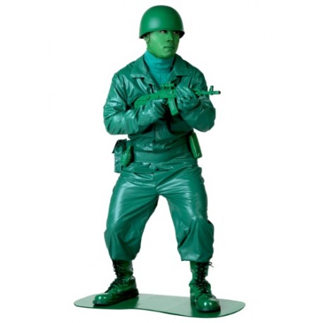 Disfraz verde de hombre del ejército talla extra