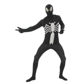 Disfraz de adulto segunda piel de Spider-Man negro