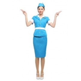 Disfraz de tripulación de vuelo para mujer