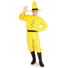 Disfraz de hombre con sombrero amarillo