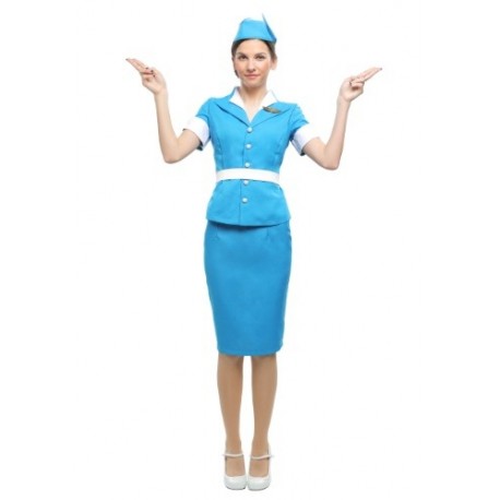 Disfraz de tripulación de vuelo talla extra para mujer