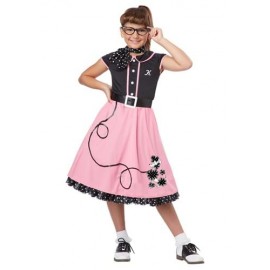 Disfraz de nena de los años 50 para niñas