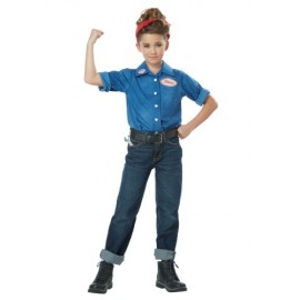 Disfraz de Rosie the Riveter para niñas