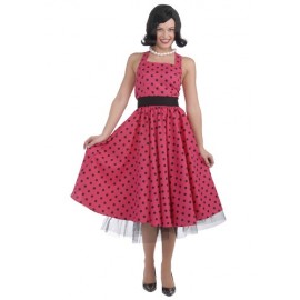 Disfraz de vestido de lunares de los años 50