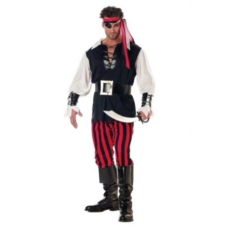 Disfraz de pirata garganta cortada para adulto