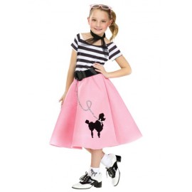 Vestido con falda de poodle para niñas