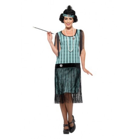Disfraz Coco Flapper menta de los años 20 para mujer