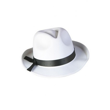 Sombrero Fedora blanco