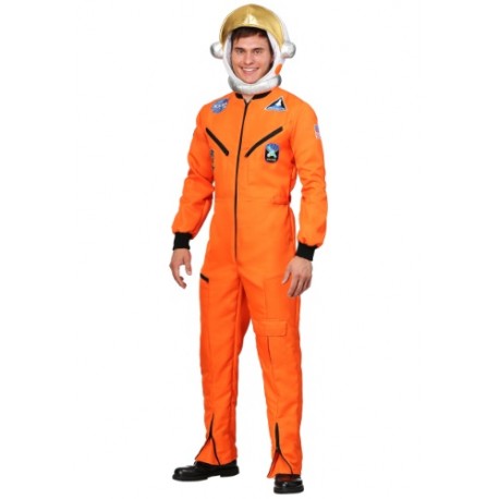 Disfraz de astronauta naranja para adulto